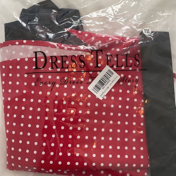 Red Polka Dot Strapless Dress - Picture 10 of 11